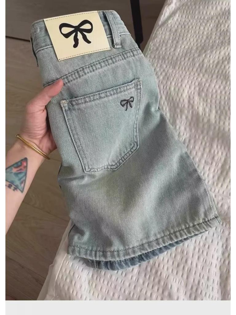 Женская юбка-трапеция из ретро-джинса больших размеров с высокой талией на лето