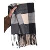 Ladies Plaid Scarf Female Student Versatile Autumn and Winter Shawl Double-sided with Cute Girl Warm Scarf Tide