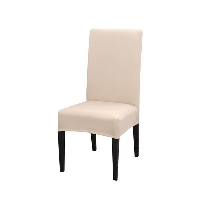 Solid Color Chair Cover Spandex Stretch Elastic Slipcovers Chair Covers White For Dining Room Kitchen Wedding Banquet Hotel