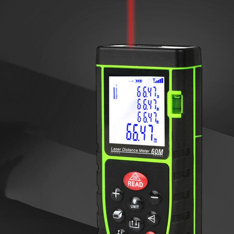 40/60/80/100m  Infrared Distance Meter Rangefinder Real-time Measurement ±3mm Accuracy Waterproof Handheld Measure