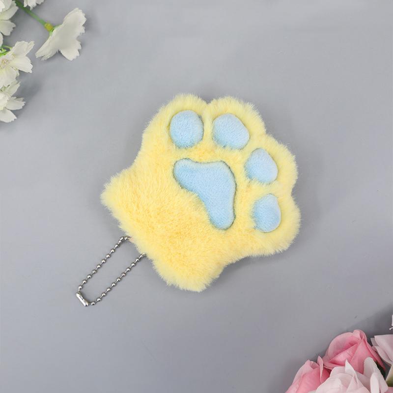 Милый плюшевый брелок в виде кошачьей лапки, подвеска в виде плюшевой медвежьей лапки, брелок для автомобиля, сумка, кулон, украшение для вечеринки