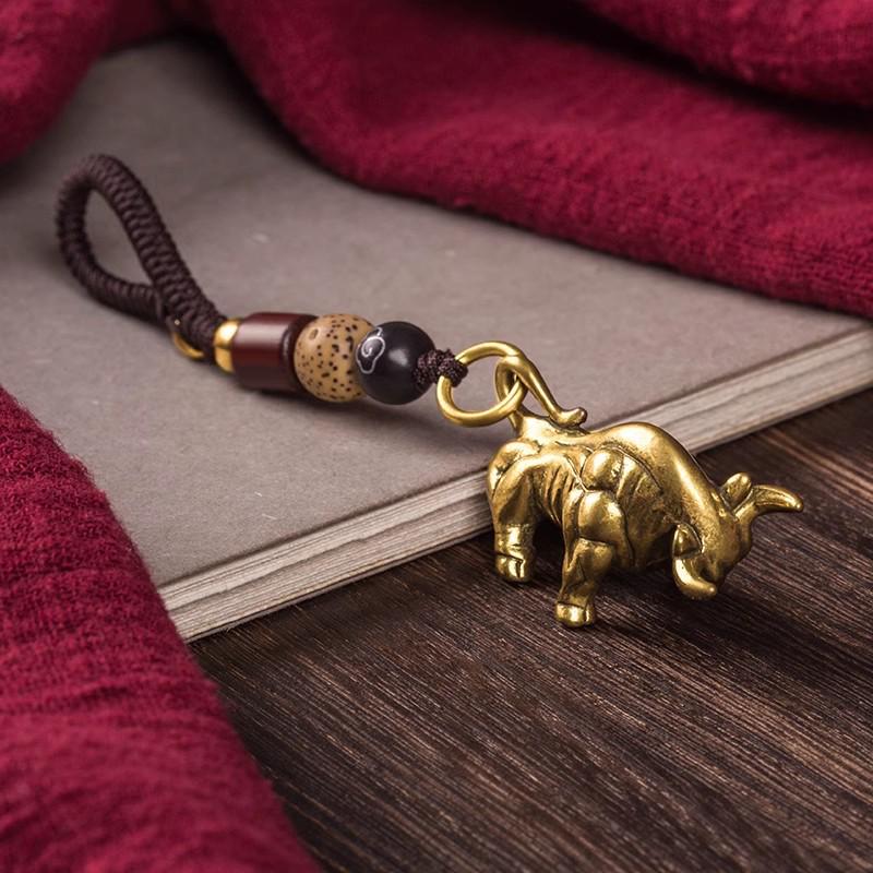 Латунный кулон-брелок с двенадцатью знаками зодиака - Подарок ручной работы для мужчин и женщин