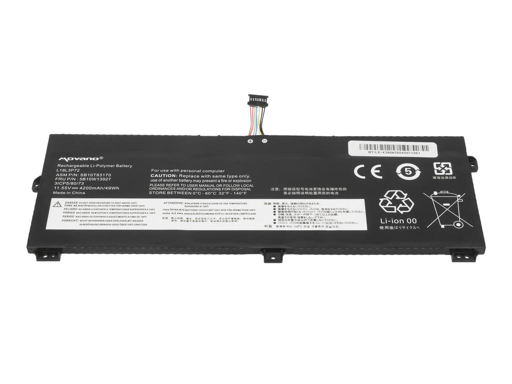 Bateria L18M3P72 L19M3P71 do Lenovo ThinkPad X390 Yoga X13