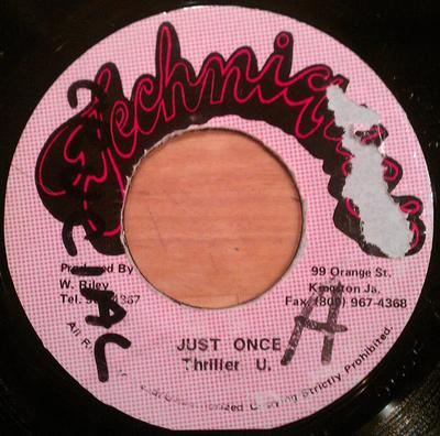 7-дюймовая пластинка THRILLER U Just Once NONE Techniques Jamaica Reggae Ska Dub Б/у