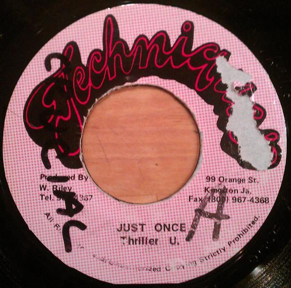 7-дюймовая пластинка THRILLER U Just Once NONE Techniques Jamaica Reggae Ska Dub Б/у