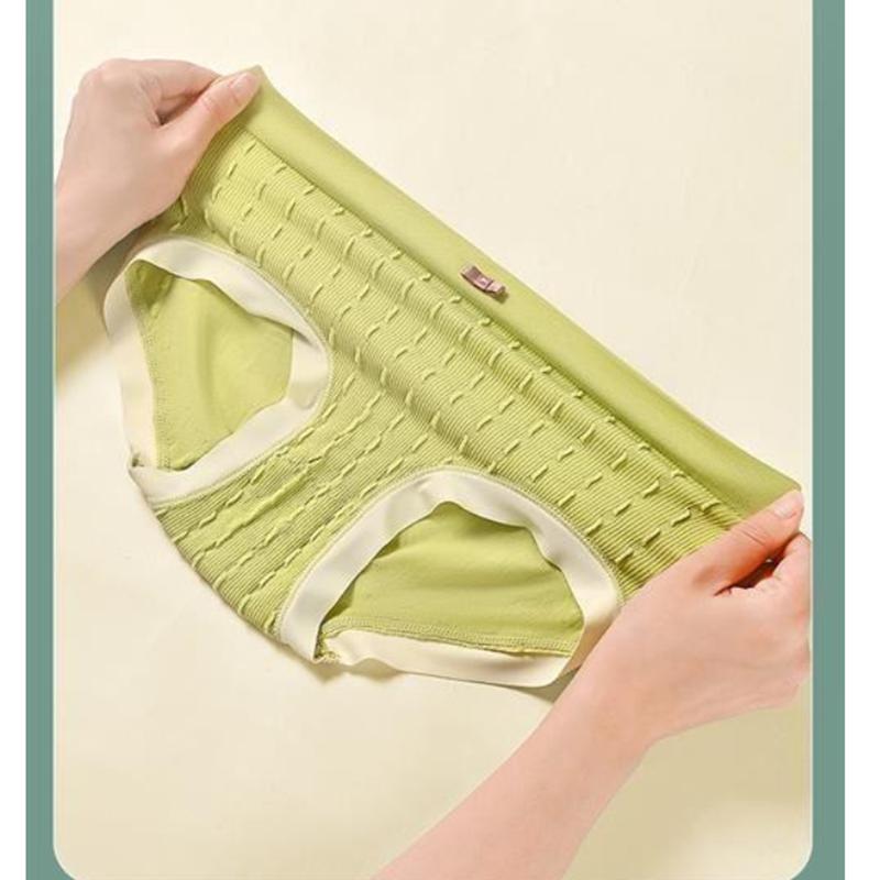 Honey Peach Hip Underwear Women's Seamless Cotton Mid Waist Underwear Lifting Hip Girls' Triangle Pants