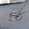 Creative Hollow Infinite Heart Shaped Pendant Necklace Pave Tiny Cubic Zirconia Jewelry for Women Personality Accessories