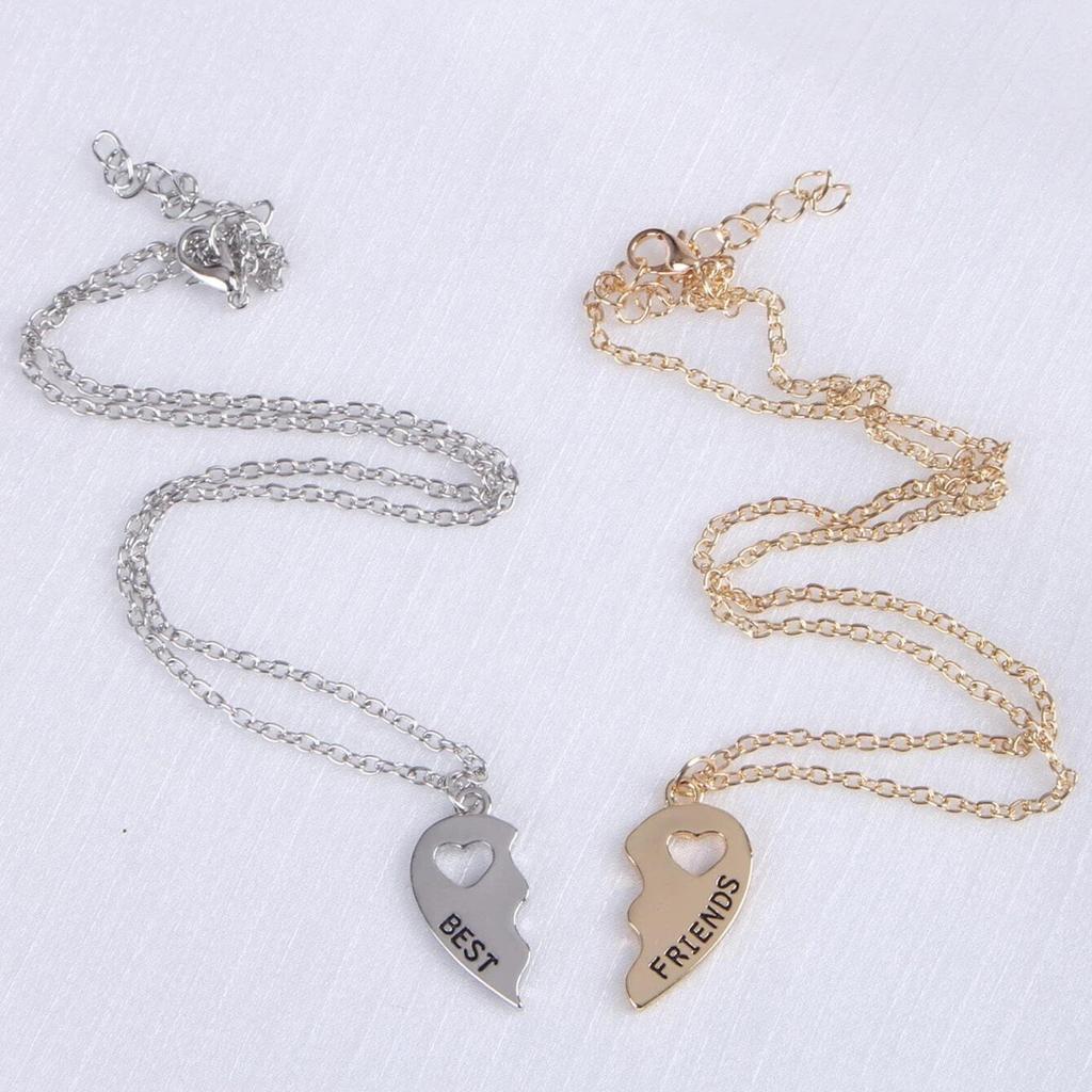 Английское ожерелье Good Friend в форме сердца Love, модная цепочка для свитера с двумя лепестками, инкрустированная бриллиантами.