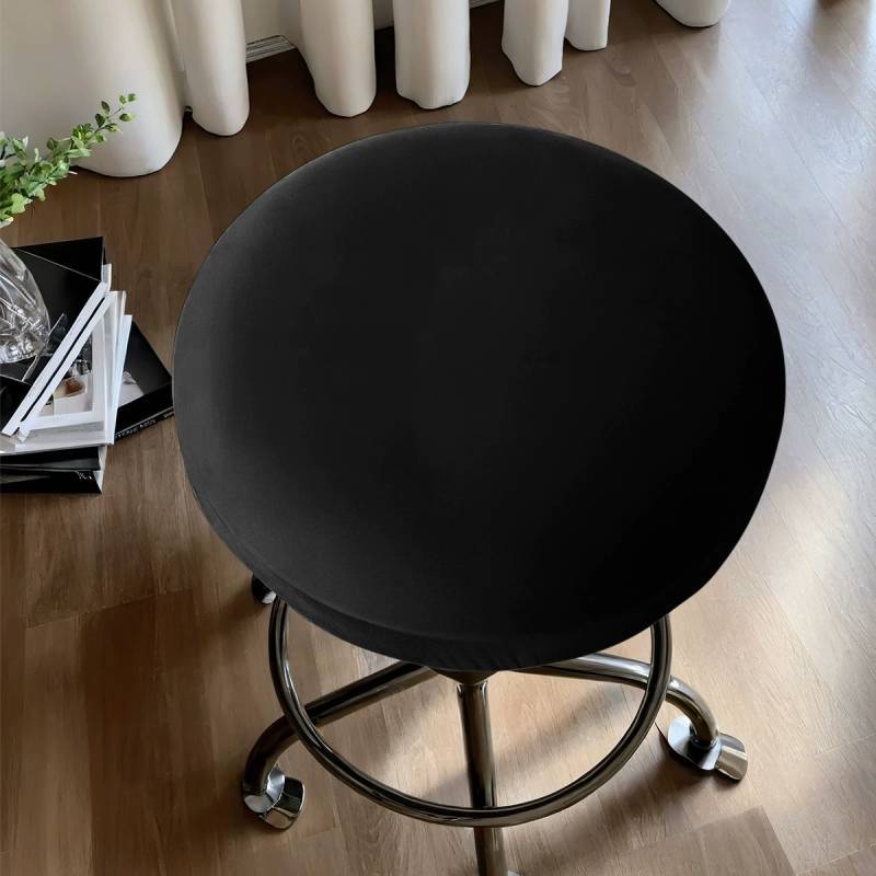Modern Polyester Waterproof Round Stool Cover For Home Bar And Kitchen Decor