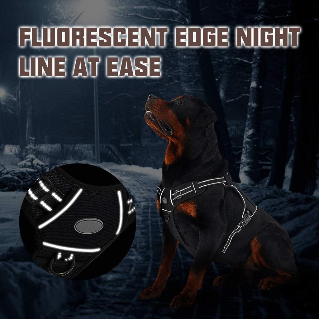 Регулируемая тактическая шлейка для собак, рабочая шлейка для домашних животных, военная служба, светоотражающий комплект шлейки для собак для маленьких, средних и больших собак