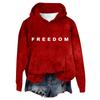 Women's Hooded Long Sleeve Printed Flannel Top Hooded Sweatshirt