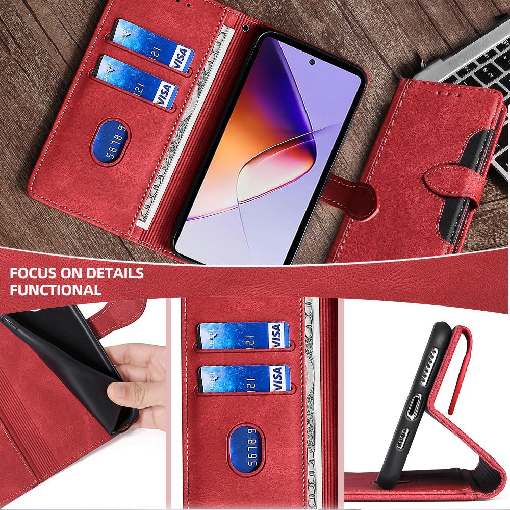 Кожаный чехол для телефона Infinix Hot 50 5G / Note 40 Pro / Zero 30 - Дизайн Color Block