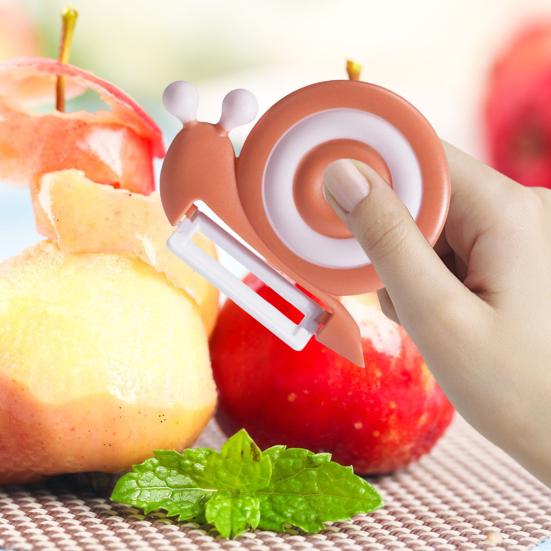2 шт. Керамическая овощечистка-улитка, картофелечистка с нескользящей ручкой, овощечистка для фруктов и овощей для детей и взрослых, кухонный инструмент