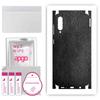 apgo Protective Skin Sticker for the Back+sides Compatible with Samsung Galaxy A50s, Full Wrap Film, Foil, Vinyl - Pattern Black Leather