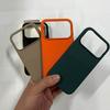For Magsafe Magnetic Leather Case with Camera Button for IPhone 17 Pro Max 17 Pro with Animation Shockproof Bumper Phone Cover