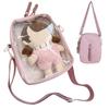 [YUYAKESHI] Ita-bag Clear Shoulder Bag for Plush Toys, Perfect for Going Out, Transparent Storage, Plush Pouch, and Moe Merchandise, 25cm Tall (Pink)