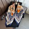 Printemps Et Ete Mode Luxe Impression 90*90CM Femmes Echarpe Satin Carre Chale Elegant Foulard Plage