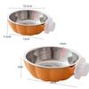 Stainless Steel Pet Cage Bowl Hanging Design Pet Food Basin Detachable Pet Feeding Bowl  Cat Dog