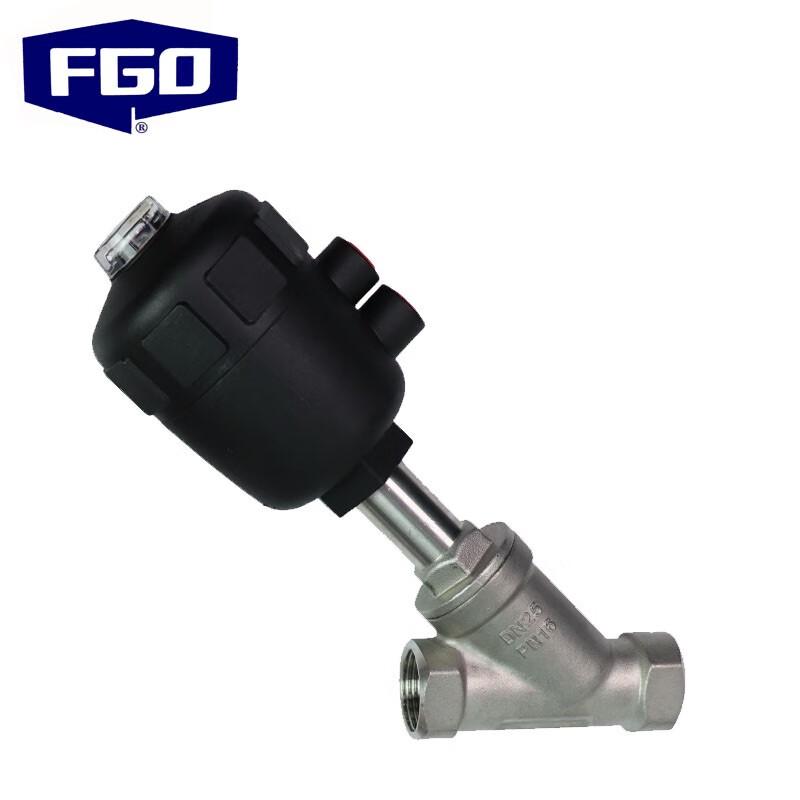 FGO 316L Stainless Steel Pneumatic Angle Seat Valve