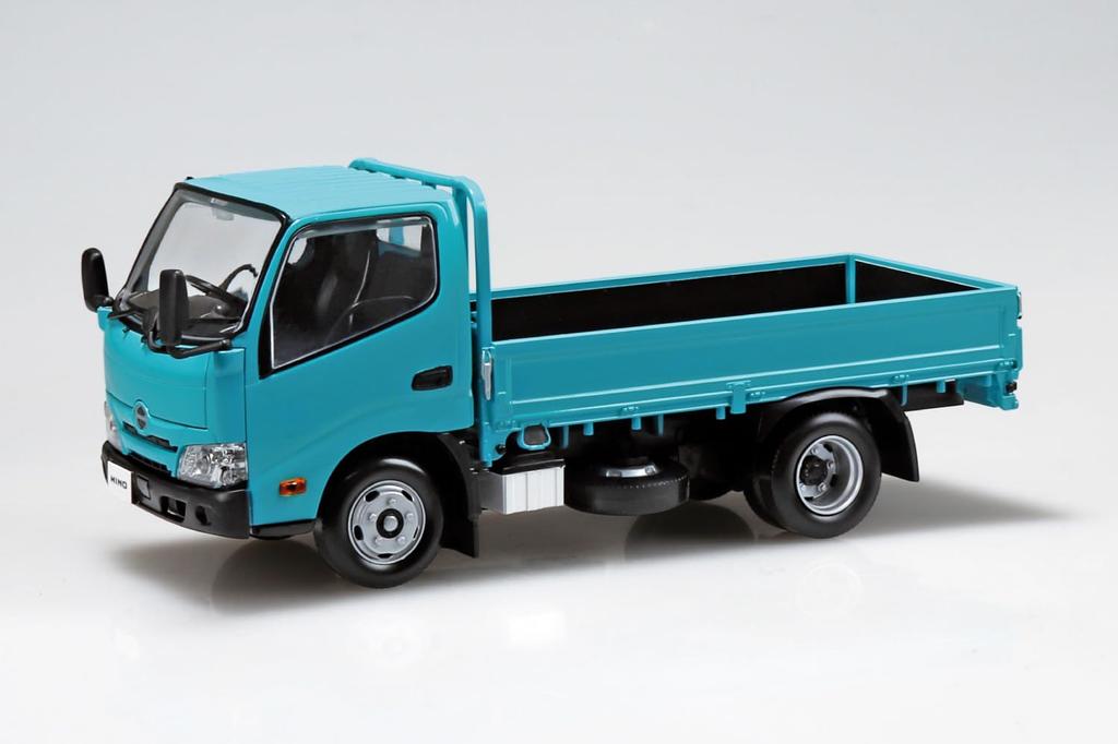 Aoshima Bunka Kyozai Rakupura Snap Kit Hino Dutro Бортовой Грузовик Масштабная Пластиковая Модель Набор ООО. (АОСИМА) нет. 23-TE (бирюзовый) 1/32 Предварительно окрашенный