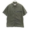 90s Old Short Sleeve Military Shirt M Khaki Men's Used