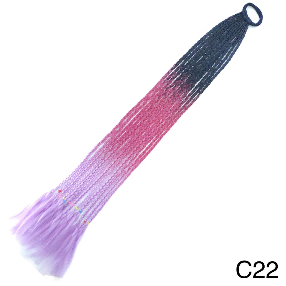 MERISIHAIR Синтетические длинные прямые градиентные цвета, грязный плетеный хвост, эластичная резинка, плетение, конский хвост, наращивание волос для девочек