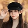 Универсальный берет в британском стиле, женский, осенне-зимний, ветрозащитный, теплый, шляпа художника, шляпа газетчика, корейский стиль, модная шляпа с бадьяном