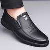 Модные мужские туфли весна-осень черного цвета, повседневные туфли из коровьей кожи для мужчин, однотонные мужские туфли
