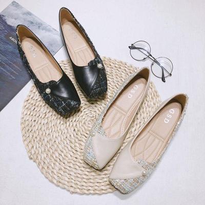 Модные туфли на плоской подошве для офиса, жемчужно-черные, женская летняя обувь, официальная обувь для женщин 2024 года, квадратный носок, по акции, оптовая продажа, Beau Today Slip