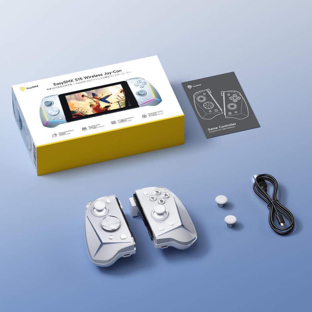 Механический контроллер EasySMX S15: Совместим с датчиками Холла, 4 задними кнопками и NFC.