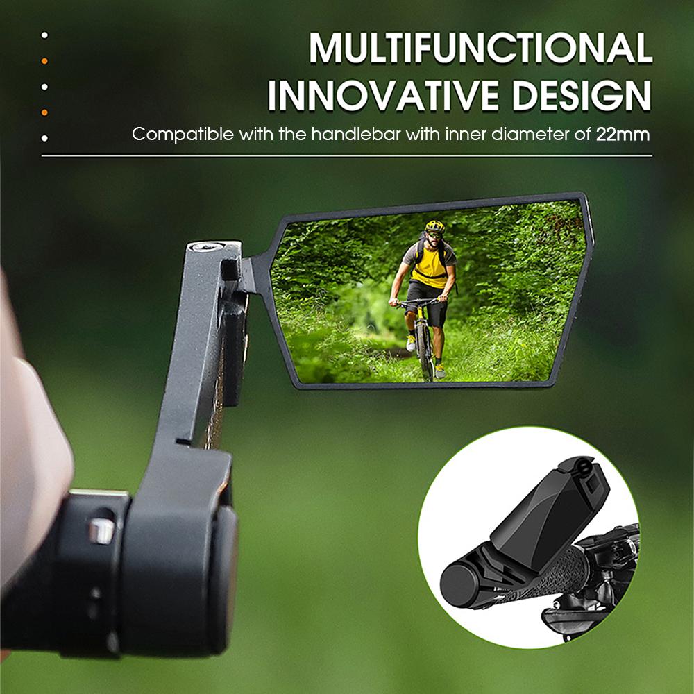 2pcs Bike Mirror Cycling Rear View Mirror Foldable 360 Degree Rotating Rearview Bicycle Mirrors