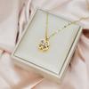 Rotating Four-Leaf Flower Necklace Female Summer Titanium Steel Chain Does Not Fade