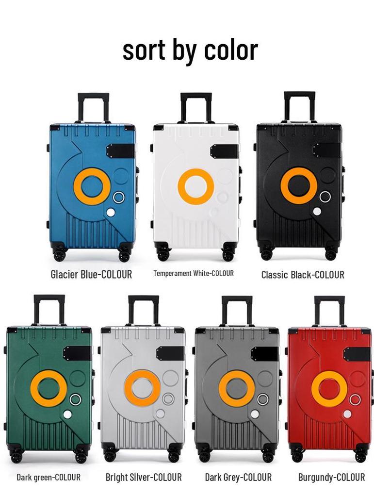 Large Capacity 20/22/24 Inch Aluminum Trolley Suitcase with Universal Wheels