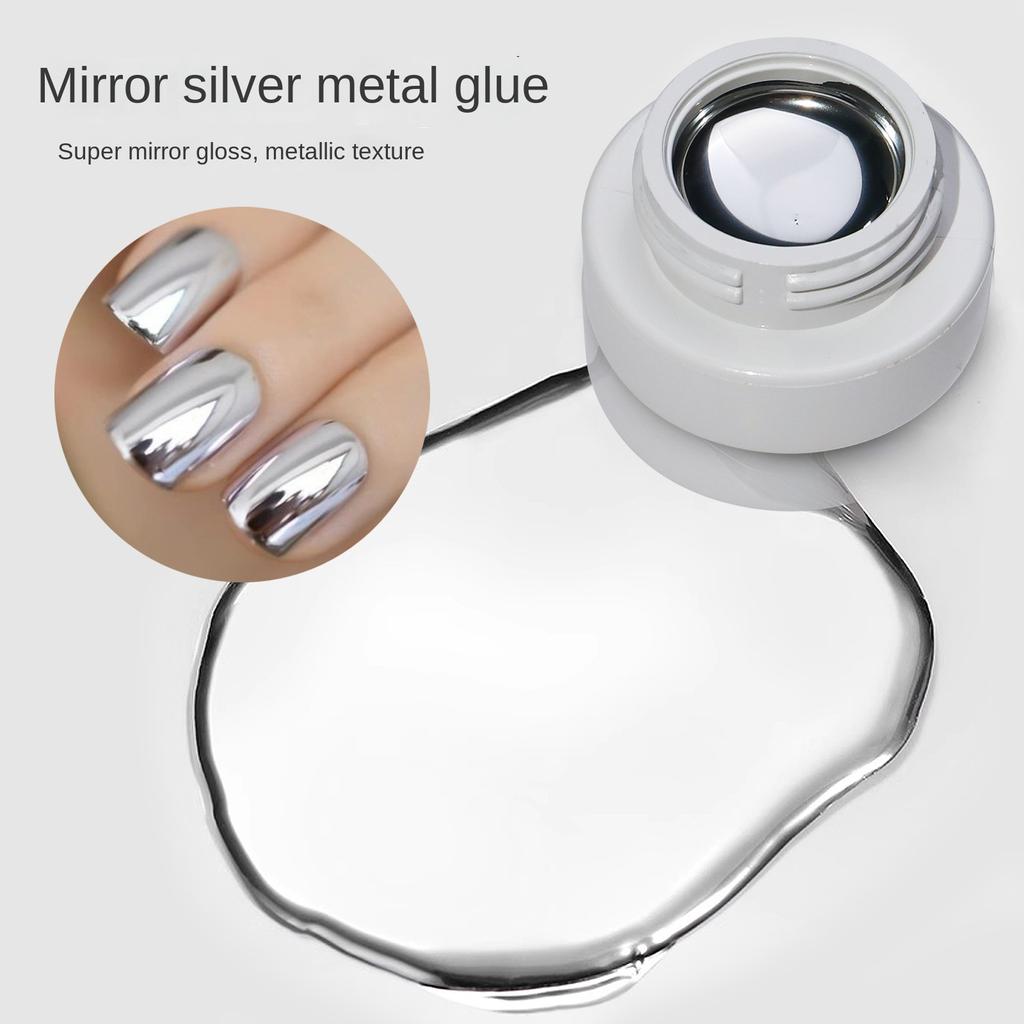 Nail Beauty Mirror Metal Glue Silver Painting Wire Hook Edge Color Painting Phototherapy Nail Oil Glue