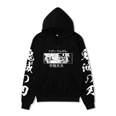 Аниме Demon Slayer Hoodies Мужчины Женщины Uzui Tengen Print Sweatshirt Harajuku Streetwear Пуловеры Одежда