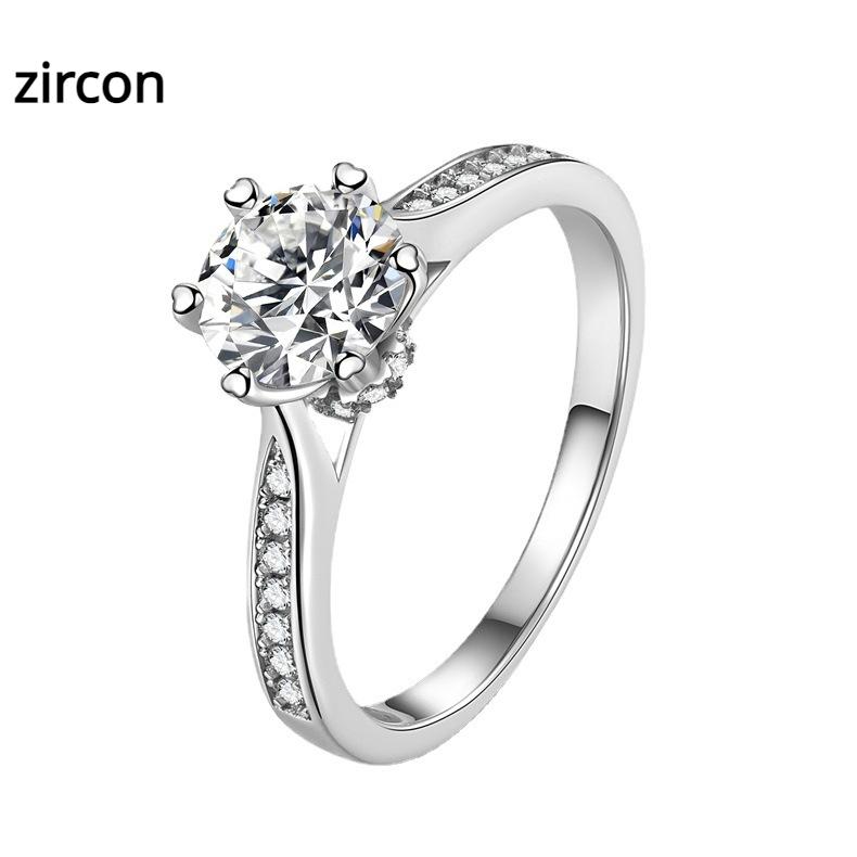 Кольцо с бриллиантом цвета D из муассанита для женщин, серебро 925 пробы, один карат, хит продаж, кольцо с шестью когтями, обручальное кольцо, предложение, кольцо с бриллиантом, подарок для подруги