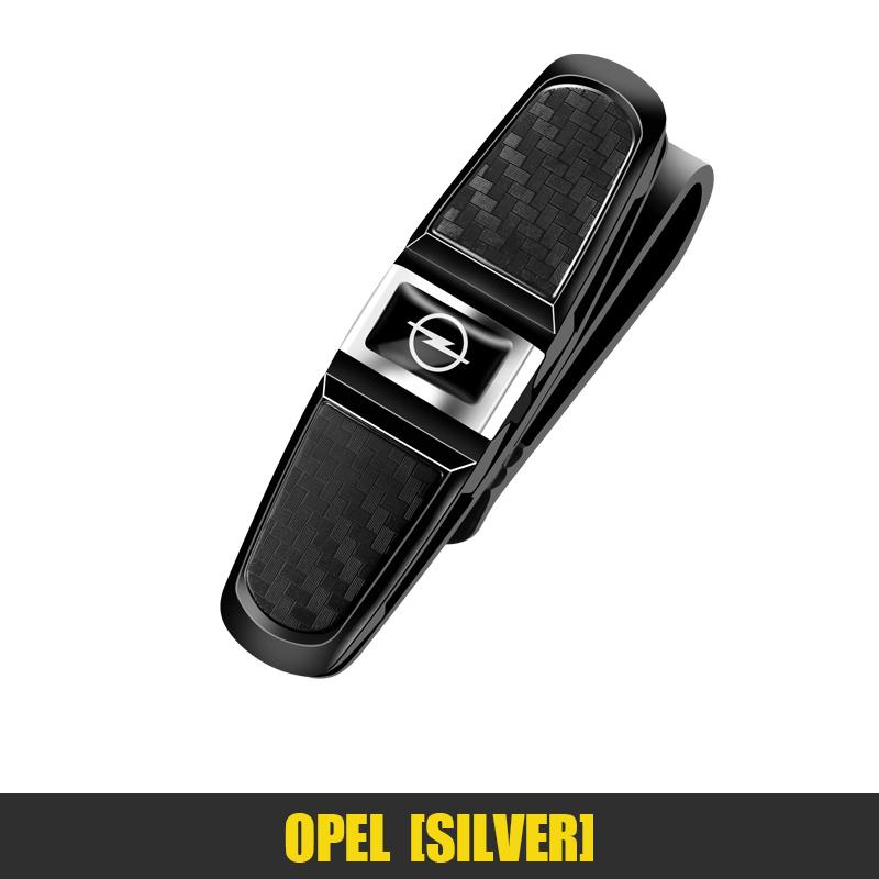 Car Mounted Glasses Frame sun visor Degree Rotation Multifunctional Opel Car Glasses Clip Double Headed Clip Board