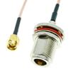 SMA Male to N Female Bulkhead Connector Crimp RF Coaxial Coaxi WiFi Extension wire jumper pigtail cable RG316 Plug Connectors 4
