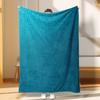 1pc Ultra Soft Flannel Blanket - Teal Blue All-Season Cozy Throw for Couch Bed Travel Office - Luxury for Home Decor with Easy Car