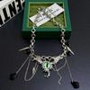 Wings Metal Chain Necklace Eye Punk Gothic Necklace Elegant Ghost Necklace Women  Gifts