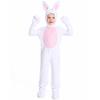Kids Boys Girls Velvet Rabbit Animal Hooded Jumpsuit Halloween Cosplay Costumes School Stage Drama Show Performance Role Play Outfits