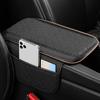 Car Center Console Cover Memory Foam Leather Armrest Cover Cushion With Side Storage Bag Arm Rest Protector Pad Interior Parts