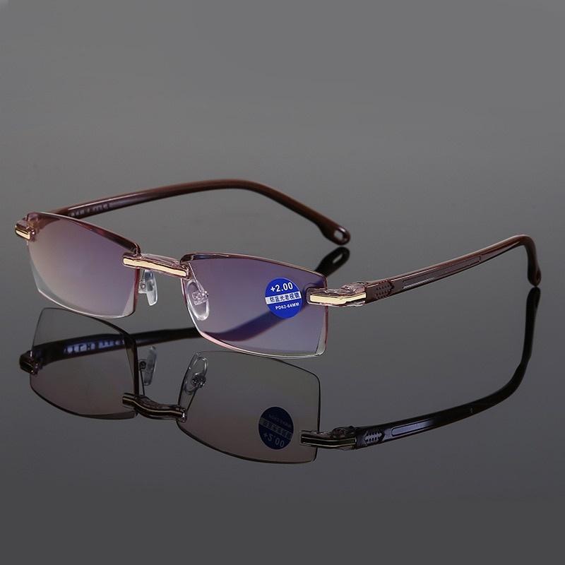 New Arrival Reading Glasses Anti-blue Light Blue Film Men's Presbyopic Business Eyewear Glasses +1.0+1.5+2.0+2.5+3.0+3.5+4.0