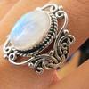 Chenrui Retro Moonstone Electroplated Ring - European & American Punk Fashion Jewelry
