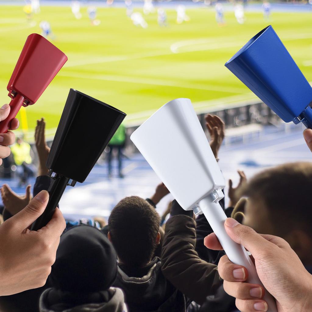 2 комплекта колокольчиков с ручкой для спортивных футбольных игр, спортивных мероприятий, вечеринок на ранчо