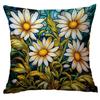 New Vintage Floral Pillowcase Creative Colored Glass Printed Home Sofa Car Cushion Pillowcase