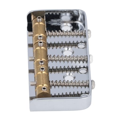 Electric Guitar Bridge, Short Electric Guitar Bridge for Telecaster, 3 Saddles (Silver)