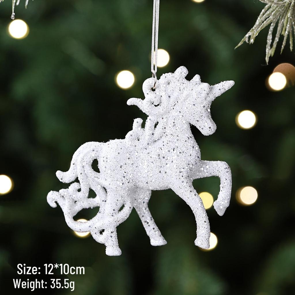 White Christmas Tree Ornaments: Five-Pointed Star & Snowflake Design, Hot-Selling