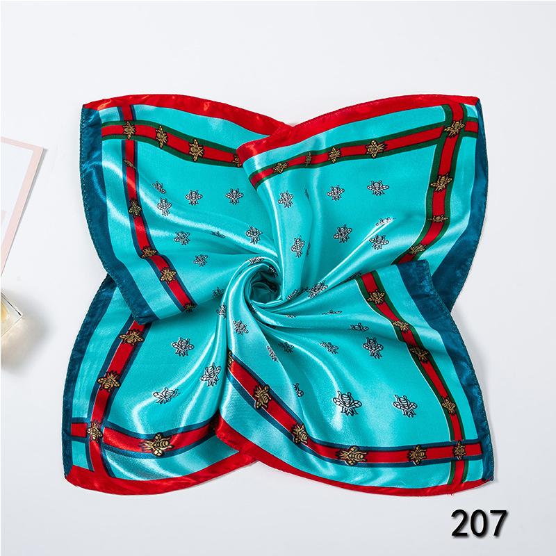 50cm Small Square Scarf Butterfly Floral Small Neck Scarf Bag Accessories Square Scarf