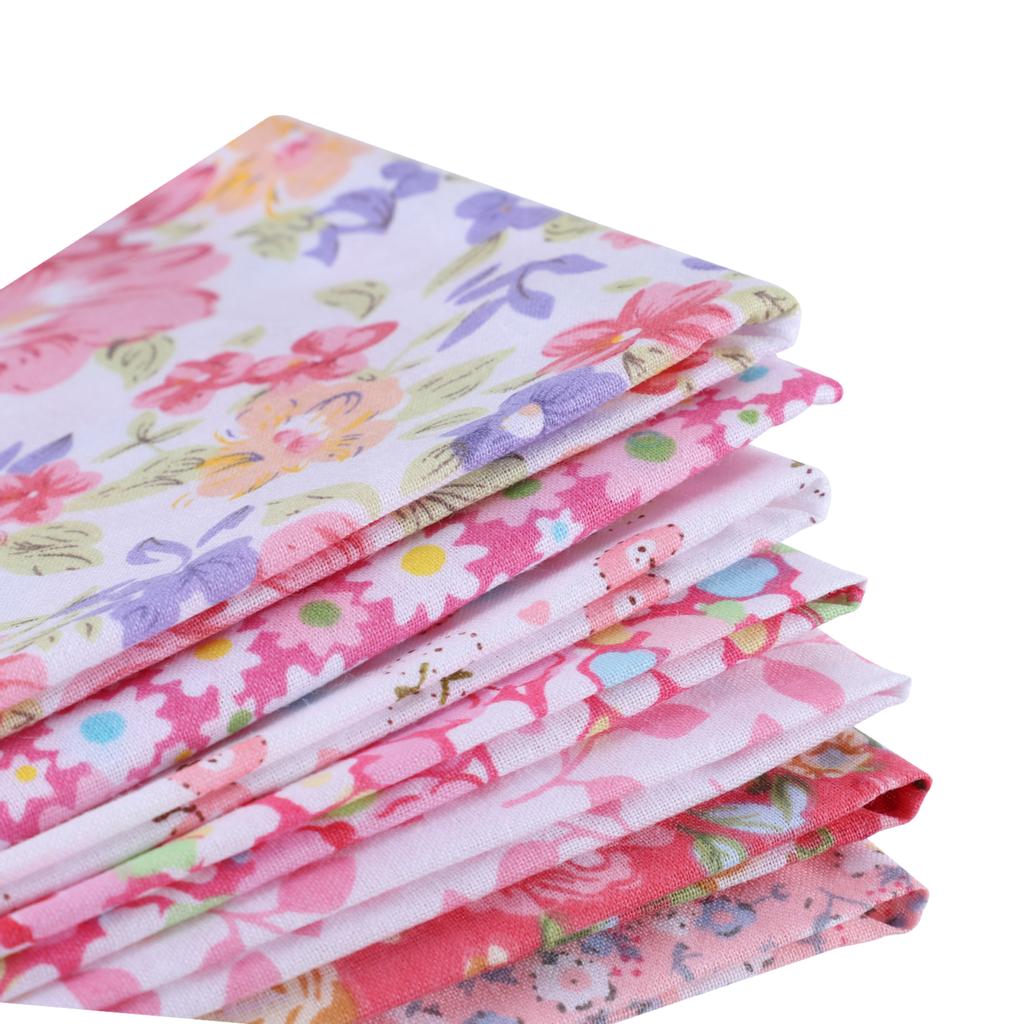 7 Pieces Cotton Fabric Bag Sewing Floral Square Cloth Professional Tailor Needlework DIY Crafting Accessories
